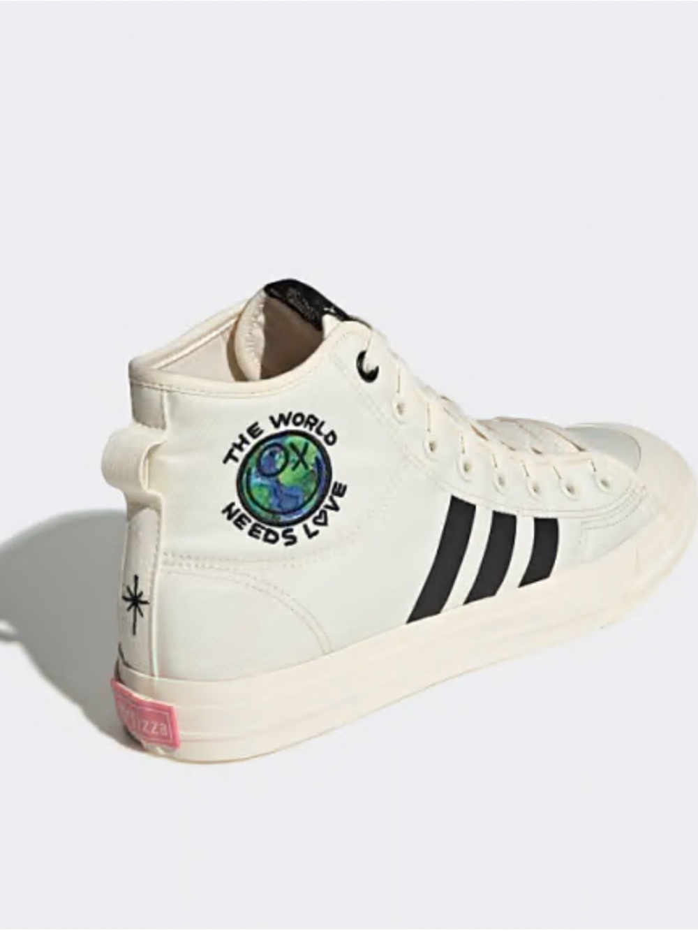 Adidas Originals Nizza Hi High RF World Needs Love Cream Sneakers 10